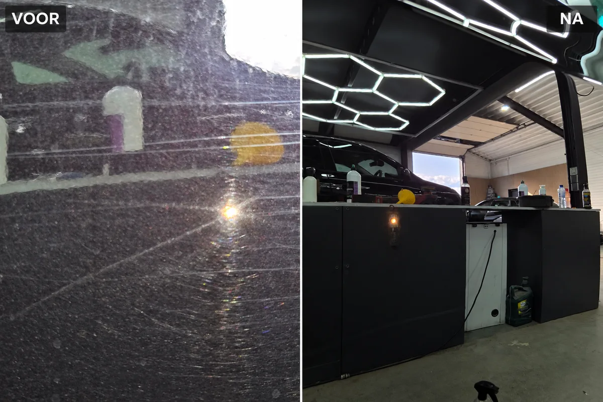 Lakcorrectie vóór en na bij Protect Car Care